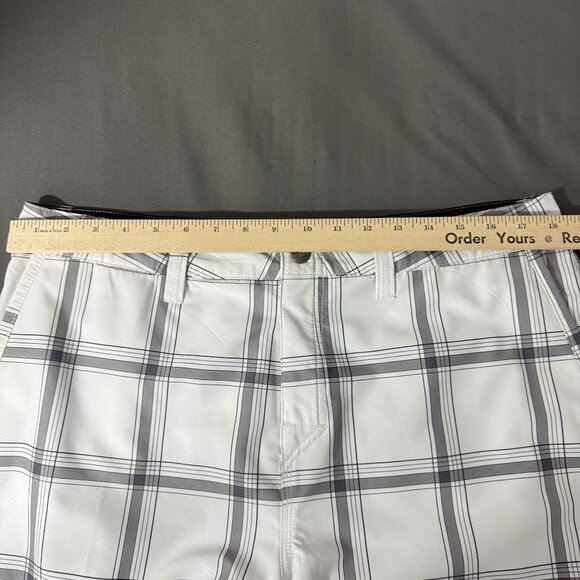 Quicksilver Shorts Men's 36 Amphibian Hybrid Board Shorts Lined Pockets Plaid - Picture 10 of 12